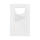 Weißes Dreieck-Zahnputzfahne Geldbeutel Flaschenöffner (Rückseite)