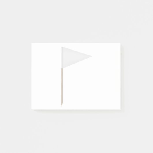 Weißes Dreieck-Zahnputzfahne Post-it Klebezettel (Vorderseite)