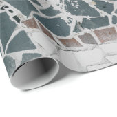 Weißes Druckerpapier auf weißem und grauem Beton Geschenkpapier (Rolleneckpunkt)