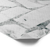 Weißes Druckerpapier auf weißem und grauem Beton Poster (Ecke)