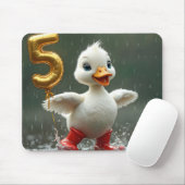 Weißes Duckeln in einer Regengrube mit #5-Ballon Mousepad (Mit Mouse)