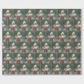 Weißes Duckling in einer Regenpuppe Geschenkpapier (Flach)