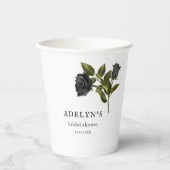 Weißes Dunkles Gotisches Brautparty Pappbecher (Vorderseite)