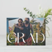 Weißes Dunkles Overlay | Modernes Foto Uni Ankündigung (Stehend Vorderseite)