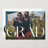 Weißes Dunkles Overlay | Modernes Foto Uni Ankündigung (Vorne/Hinten)