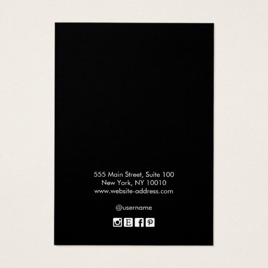 Weißes, dünne schwarze Grenze - Logo-Ohrring-Anzei (Rückseite)