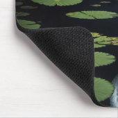 Weißes Egret auf Lily Pad Mousepad (Ecke)