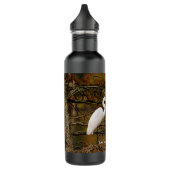 Weißes Egret in Herbstfarben Wasser Flasche Edelstahlflasche (Links)