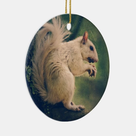 Weißes Eichhörnchen Keramikornament (Rechts)