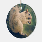 Weißes Eichhörnchen Keramikornament (Links)