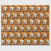 Weißes Eichhörnchen mit einem Acorn Geschenkpapier (Flach)