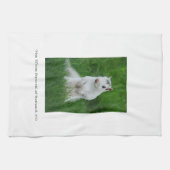 Weißes Eichhörnchen von Brevard Geschirrtuch (Horizontal)