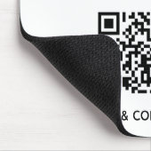 Weißes einfaches, elegantes Wifi QR-Netzwerkkennwo Mousepad (Ecke)