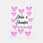 Weißes, einfaches Kleinstschreiben Fleecedecke (Vorderseite)