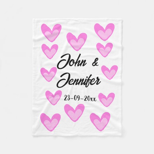 Weißes, einfaches Kleinstschreiben Fleecedecke (Vorderseite)