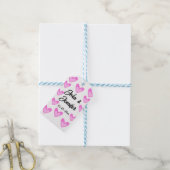 Weißes, einfaches Kleinstschreiben Geschenkanhänger (Mit Garn)