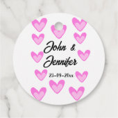 Weißes, einfaches Kleinstschreiben Geschenkanhänger (Rückseite)