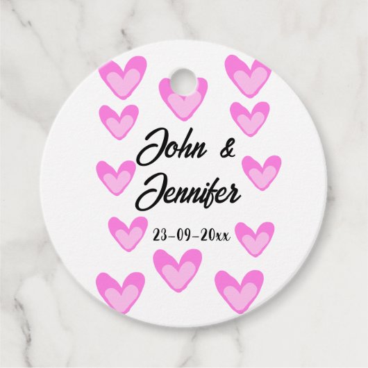 Weißes, einfaches Kleinstschreiben Geschenkanhänger (Vorderseite)