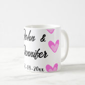 Weißes, einfaches Kleinstschreiben Kaffeetasse (VorderseiteRechts)