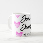Weißes, einfaches Kleinstschreiben Kaffeetasse (Vorderseite Links)
