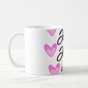 Weißes, einfaches Kleinstschreiben Kaffeetasse