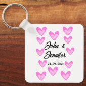 Weißes, einfaches Kleinstschreiben Schlüsselanhänger (Vorderseite)