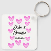 Weißes, einfaches Kleinstschreiben Schlüsselanhänger (Rückseite)