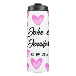 Weißes, einfaches Kleinstschreiben Thermosbecher