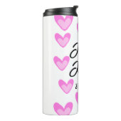 Weißes, einfaches Kleinstschreiben Thermosbecher (Nach links gedreht)