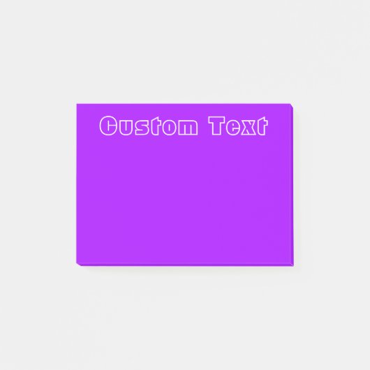 Weißes einfaches Lila des Text-| Post-it Klebezettel (Vorderseite)