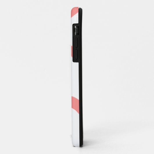 Weißes, einfaches, minimales Textil Hochzeit rotes Case-Mate iPhone Hülle (Hinten/Links)