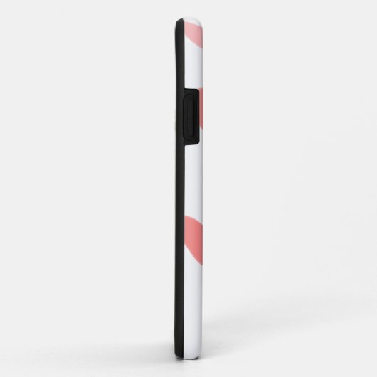 Weißes, einfaches, minimales Textil Hochzeit rotes Case-Mate iPhone Hülle (Hinten/Rechts)