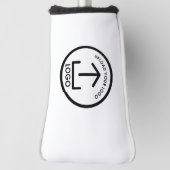 Weißes, einfaches und Berufliches Geschäftslogo Golf Headcover (Rotieren 90)