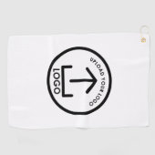 Weißes, einfaches und Berufliches Geschäftslogo Golfhandtuch (Horizontal)