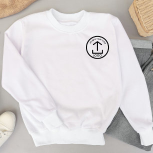 Weißes, einfaches und Berufliches Geschäftslogo Sweatshirt