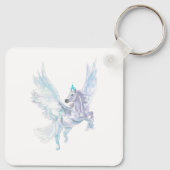 Weißes Einhorn bestes SchwesterFoto Schlüsselanhänger (Rückseite)