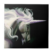 Weißes Einhorn Fliese (Vorderseite)