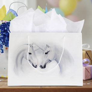 Weißes Einhorn Große Geschenktüte