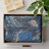 Weißes Einhorn im Blauen Vollmond Seidenpapier (Geschenk)