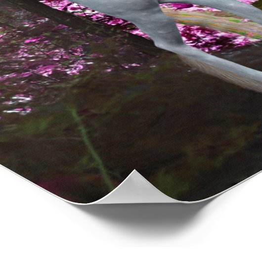 Weißes Einhorn in Forest Fantasy Horse Poster (Ecke)