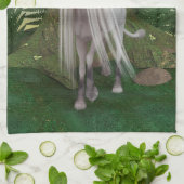 Weißes Einhorn Küchentuch (Gefaltet)