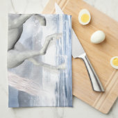 Weißes Einhorn Küchentücher (Viertel Falte)