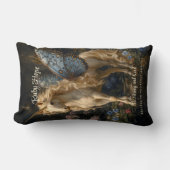 Weißes Einhorn mit blauem Butterfly-Kinderzimmer Lendenkissen (Vorderseite)