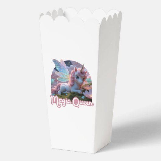 Weißes Einhorn mit Flügeln - Magic Queen Geschenkschachtel (Vorderseite)