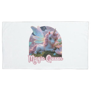 Weißes Einhorn mit Flügeln - Magic Queen Kissenbezug