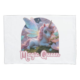 Weißes Einhorn mit Flügeln - Magic Queen Kissenbezug