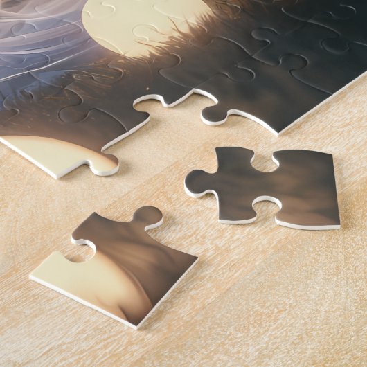 Weißes Einhorn mit Flügeln Puzzle (Seite)