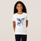 Weißes Einhorn mit Flügeln T-Shirt (Vorne ganz)