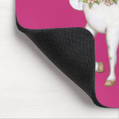 Weißes Einhorn Mousepad (Ecke)