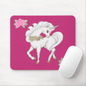 Weißes Einhorn Mousepad (Mit Mouse)